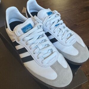 adidas Samba White and Gray Sneakers